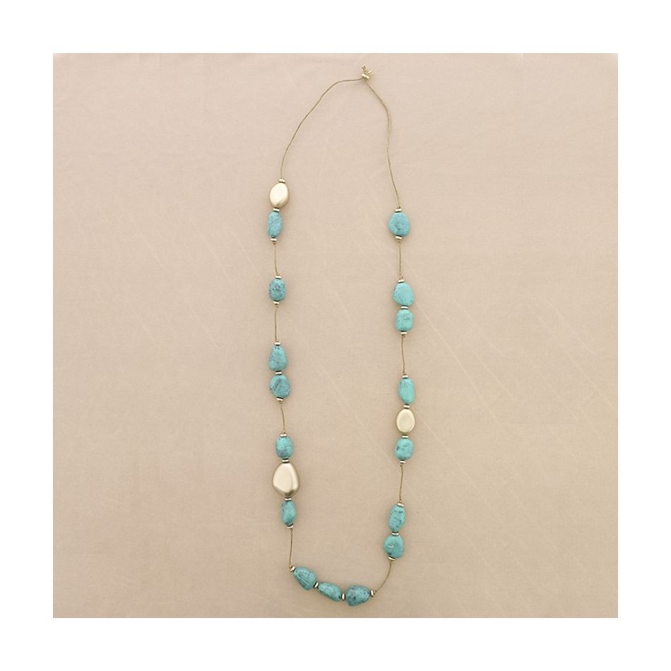 LONG NECKLACE WITH RESIN BEADS