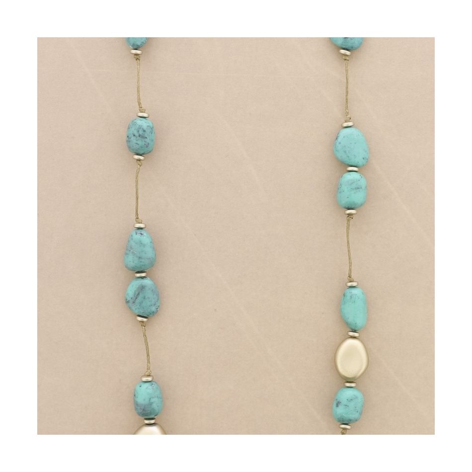 LONG NECKLACE WITH RESIN BEADS
