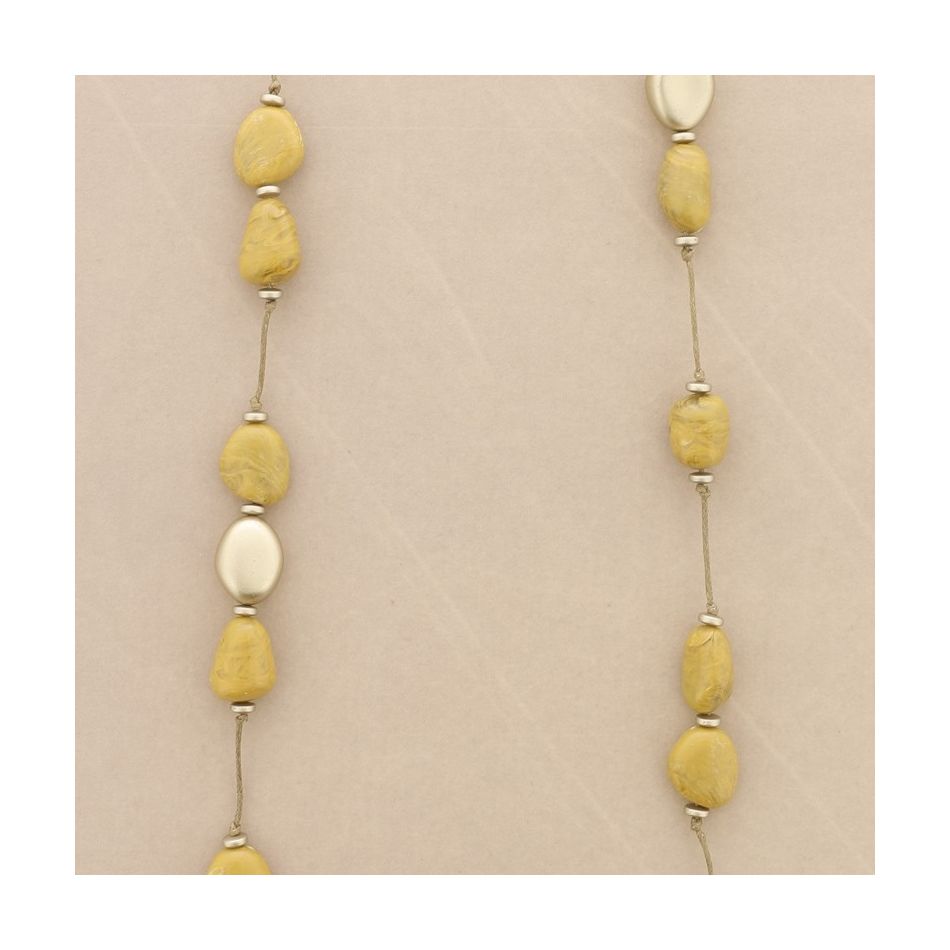 COLLAR LARGO CUENTAS RESINA