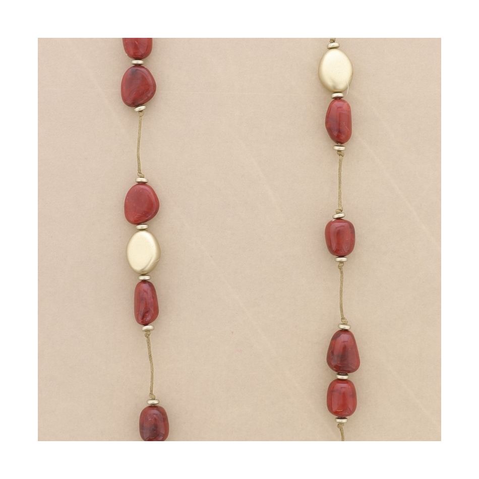 COLLAR LARGO CUENTAS RESINA