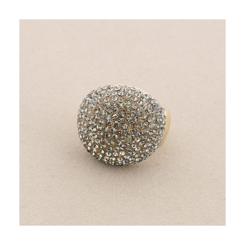 METAL RHINESTONE RING