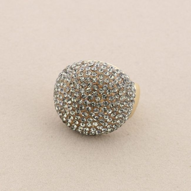 METAL RHINESTONE RING