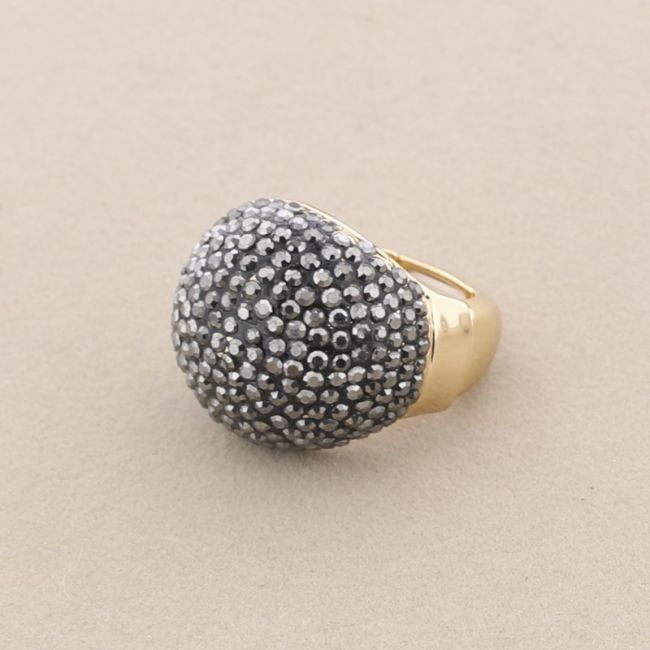 METAL RHINESTONE RING