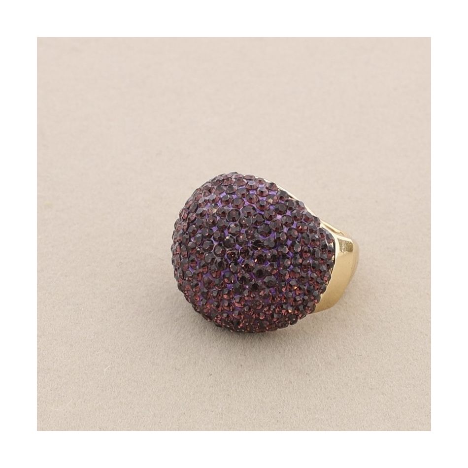 METAL RHINESTONE RING