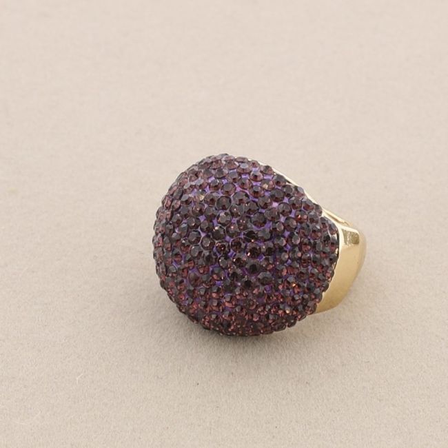 METAL RHINESTONE RING