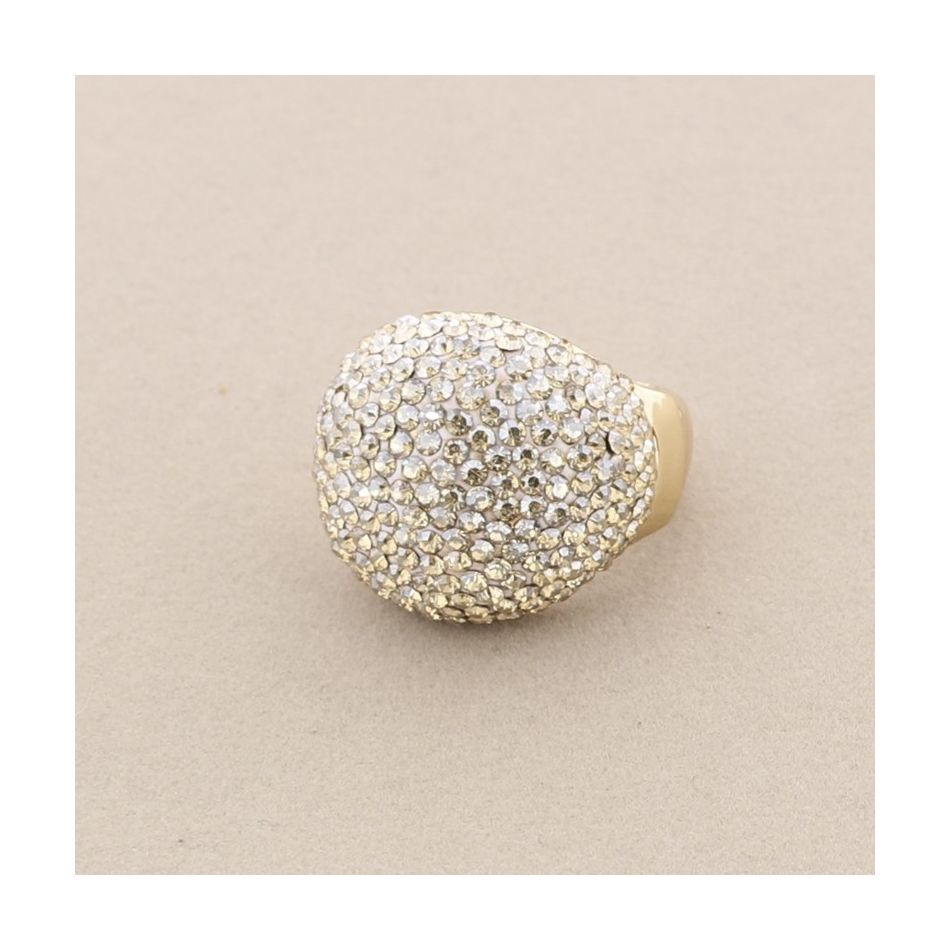 METAL RHINESTONE RING