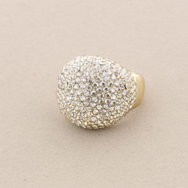 METAL RHINESTONE RING