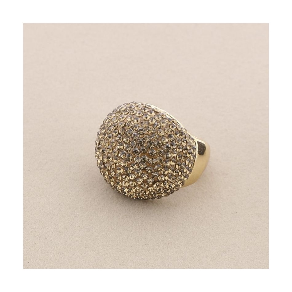 METAL RHINESTONE RING