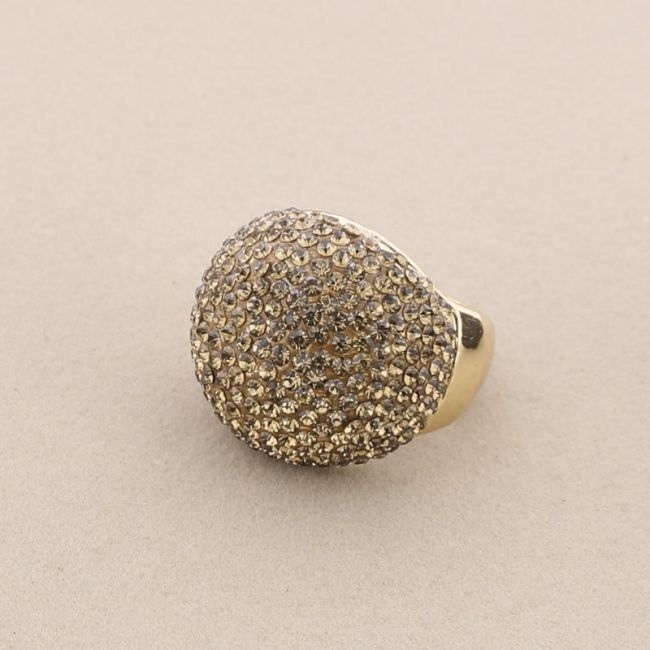 METAL RHINESTONE RING