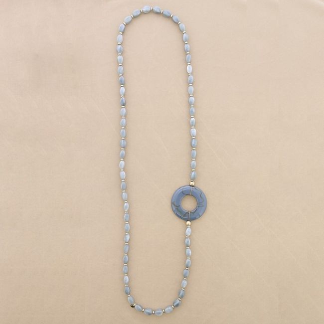 DONUT RESIN BEADS LONG NECKLACE