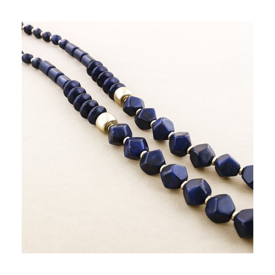 COLLAR LARGO CUENTAS RESINA