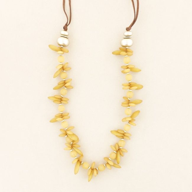 COLLAR LARGO CUENTAS RESINA