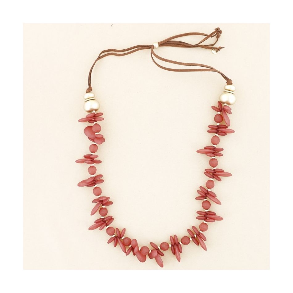 COLLAR LARGO CUENTAS RESINA