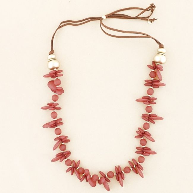 COLLAR LARGO CUENTAS RESINA