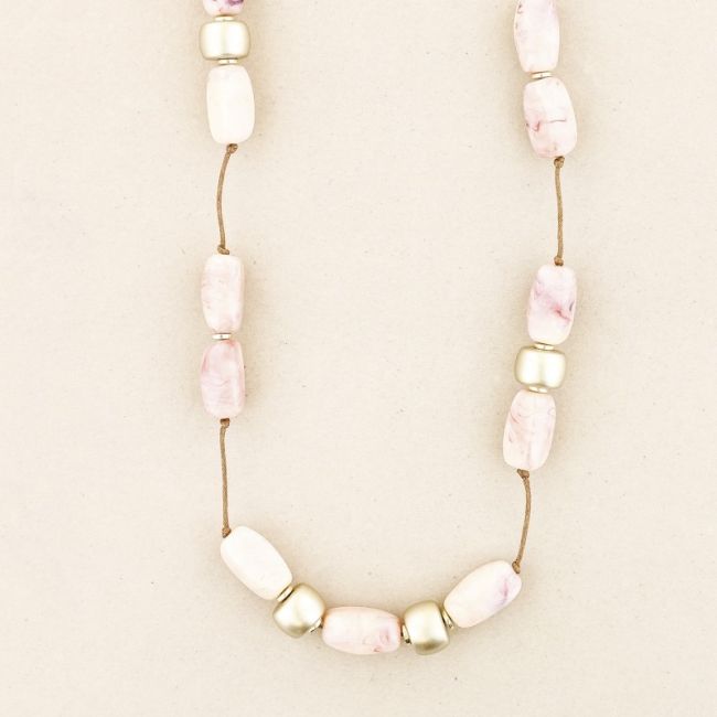 COLLAR LARGO CUENTAS RESINA