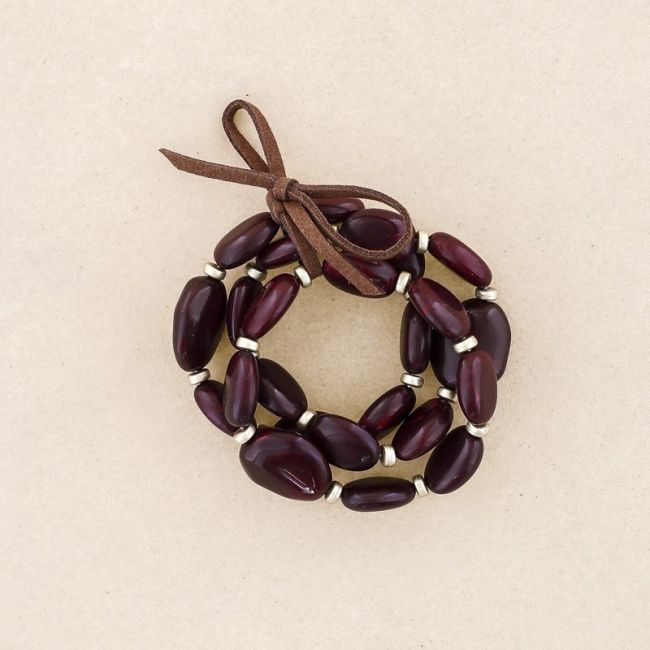ELASTIC BRACELET 3 STRIPS WITH RESIN BEADS