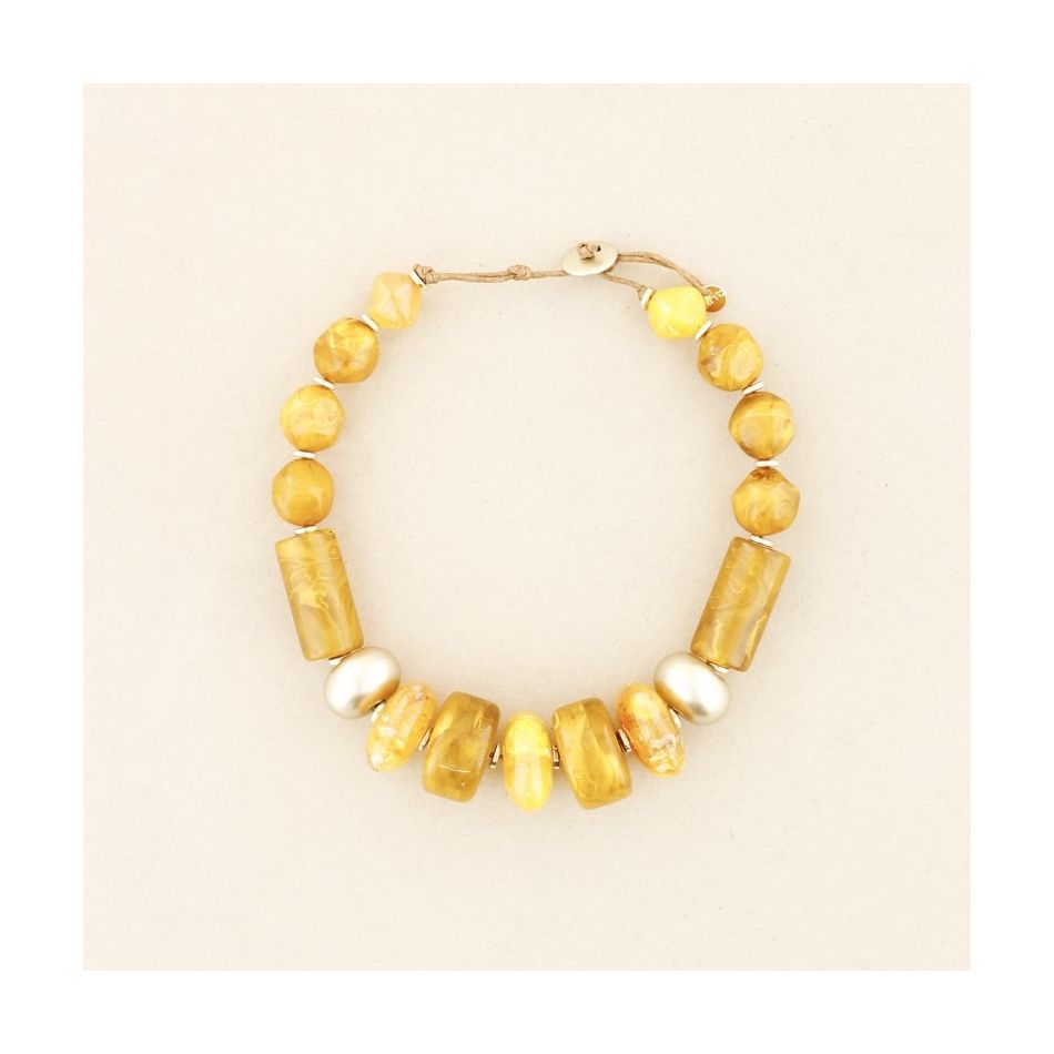 RESIN BEADS SHORT NECKLACE