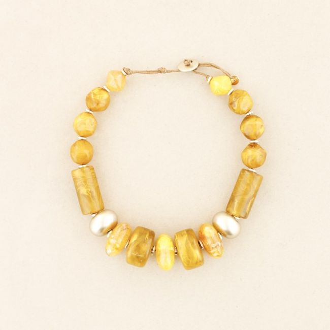 RESIN BEADS SHORT NECKLACE