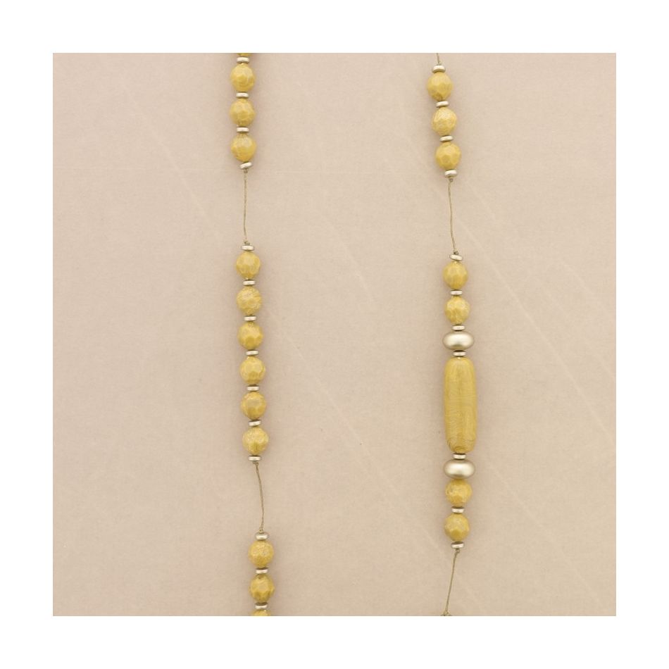 COLLAR LARGO CUENTAS RESINA FACETADA