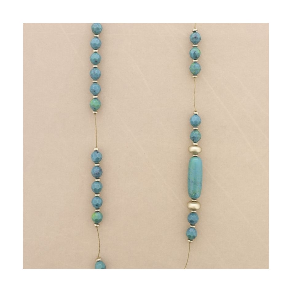 COLLAR LARGO CUENTAS RESINA FACETADA