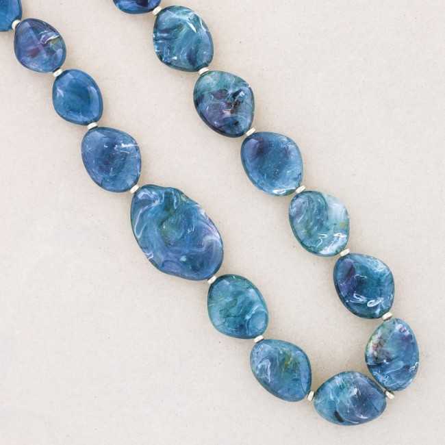 COLLAR LARGO CUENTAS RESINA