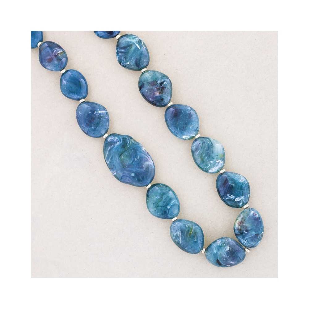 COLLAR LARGO CUENTAS RESINA