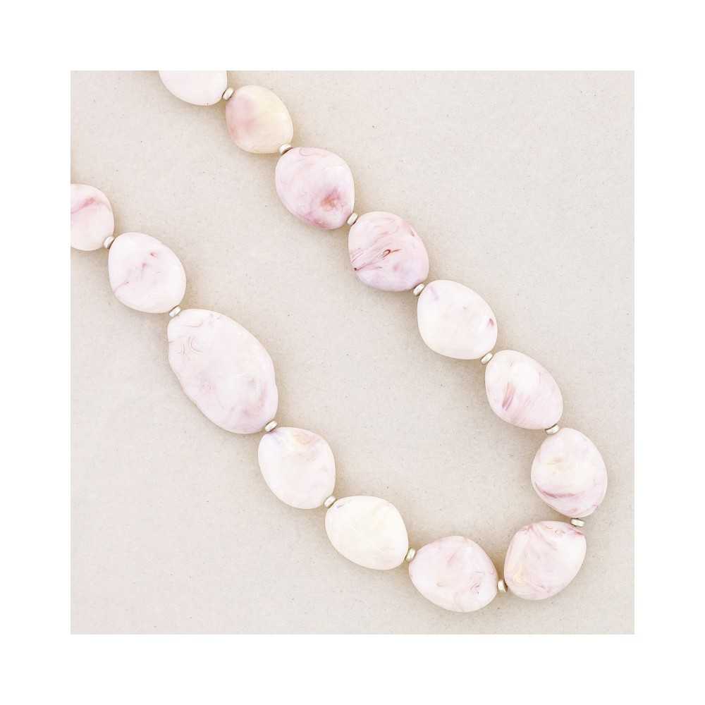 COLLAR LARGO CUENTAS RESINA