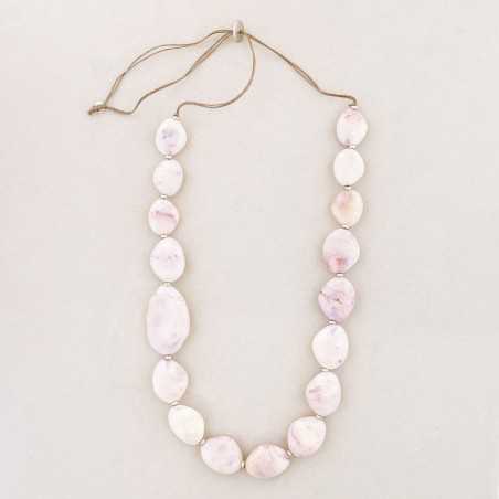 COLLAR LARGO CUENTAS RESINA