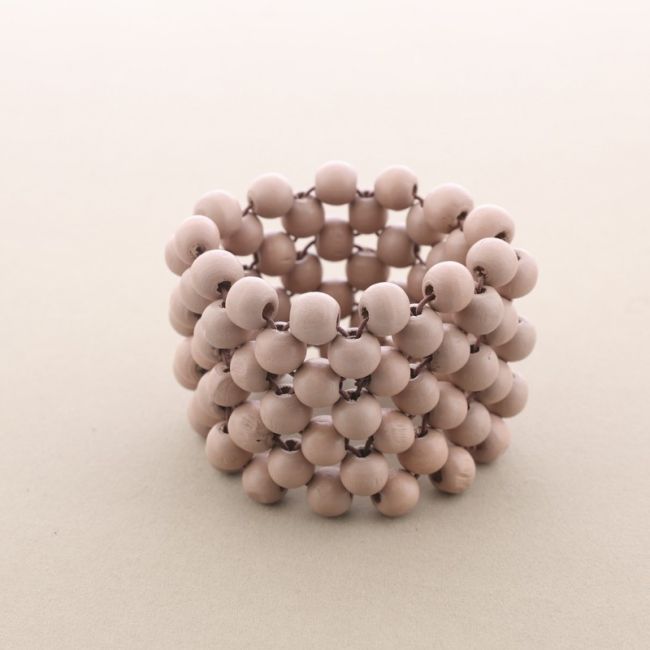 PULSERA ELÁSTICA CUENTAS MADERA