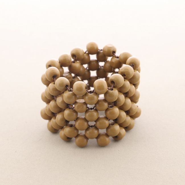 PULSERA ELÁSTICA CUENTAS MADERA