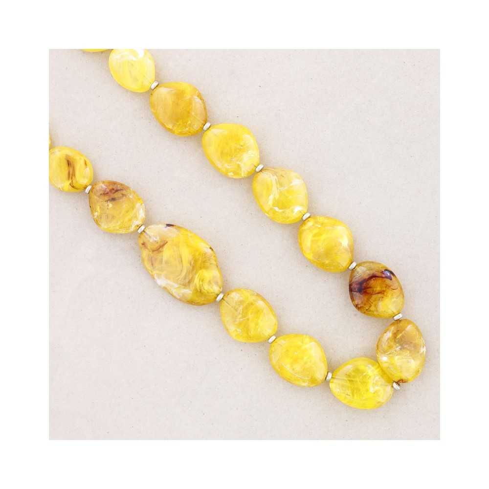COLLAR LARGO CUENTAS RESINA