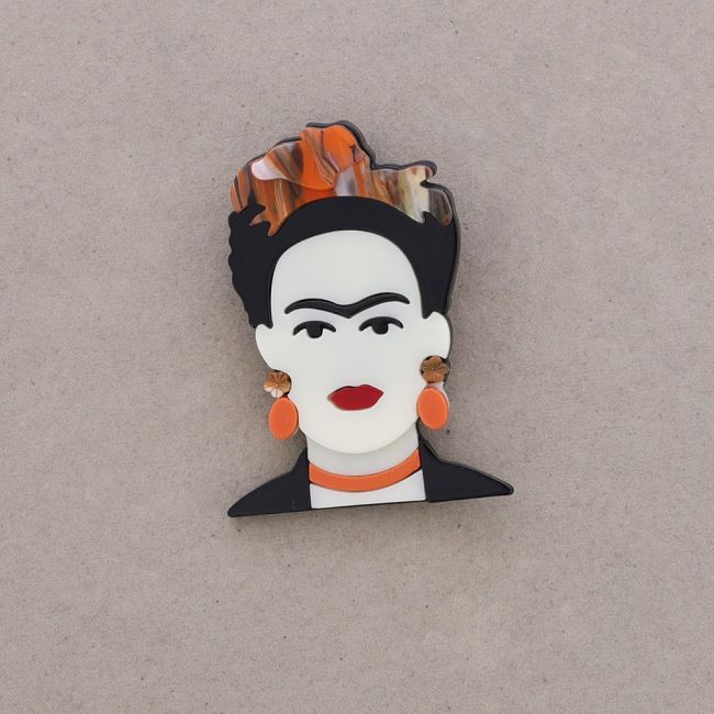 BROCHE FRIDA RESINA