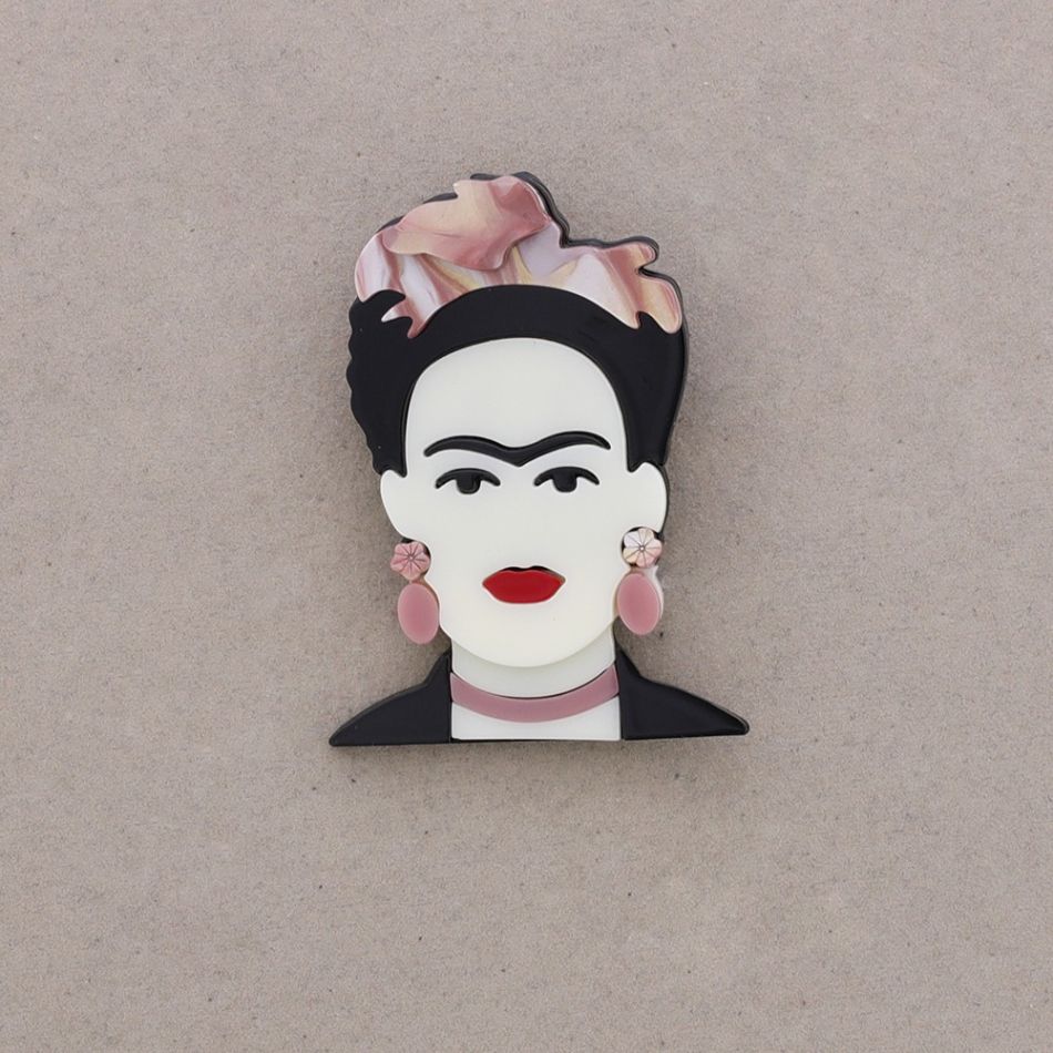 FRIDA RESIN BROOCH