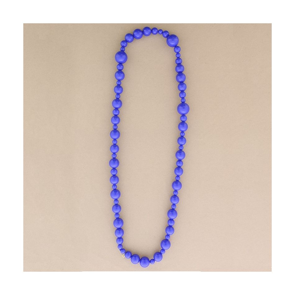 COLLAR LARGO CUENTAS BOLAS