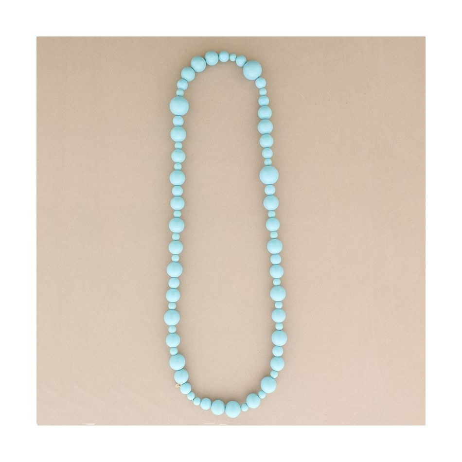 COLLAR LARGO CUENTAS BOLAS