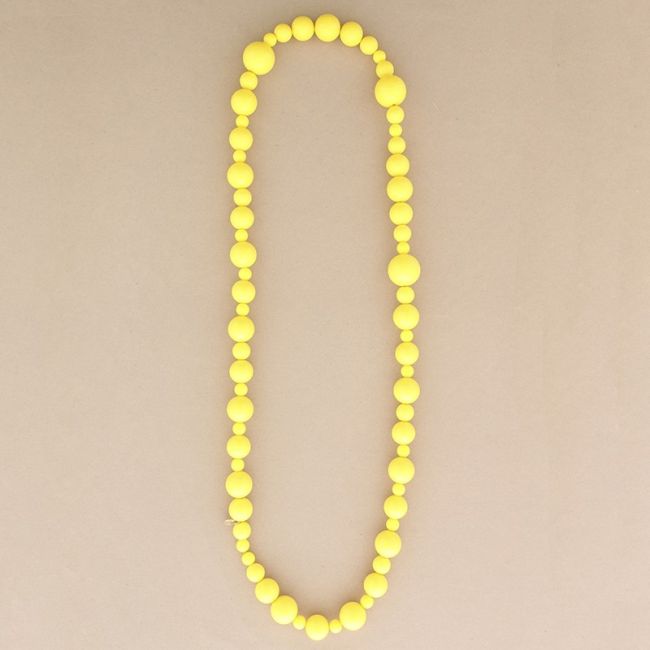 COLLAR LARGO CUENTAS BOLAS
