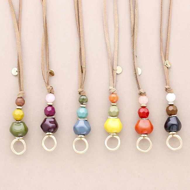 NECKLACE PHONE STRAP CORD BEADS