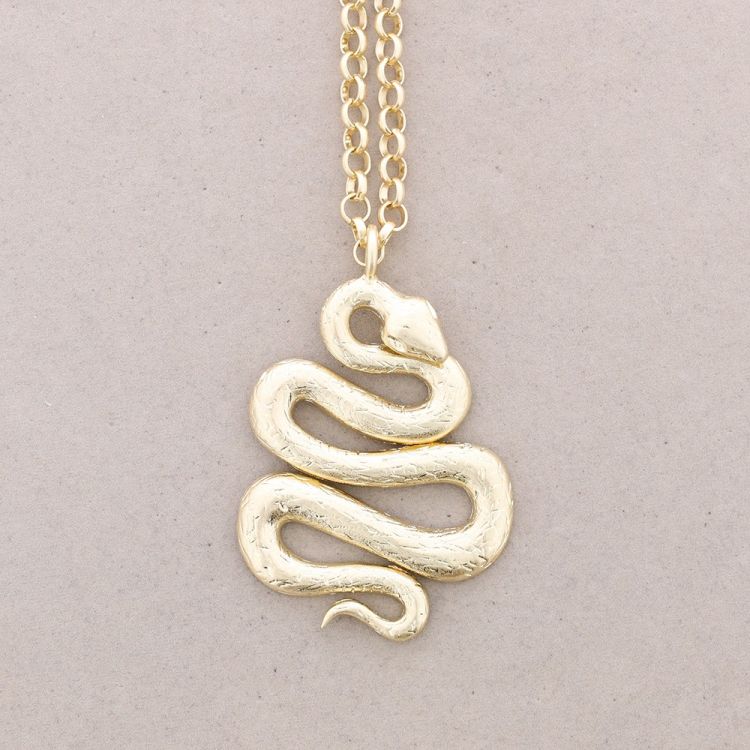 COLLAR LARGO COLGANTE SERPIENTE METAL 2