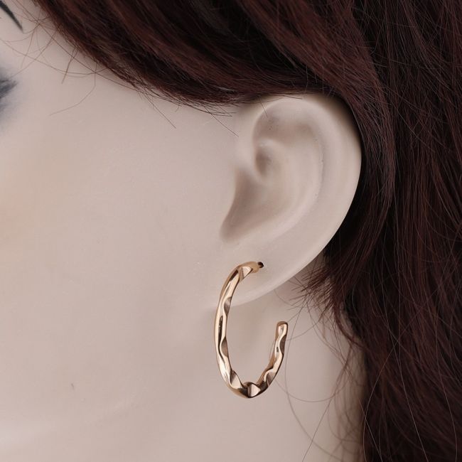 PENDIENTES ACERO ARO RUGOSO