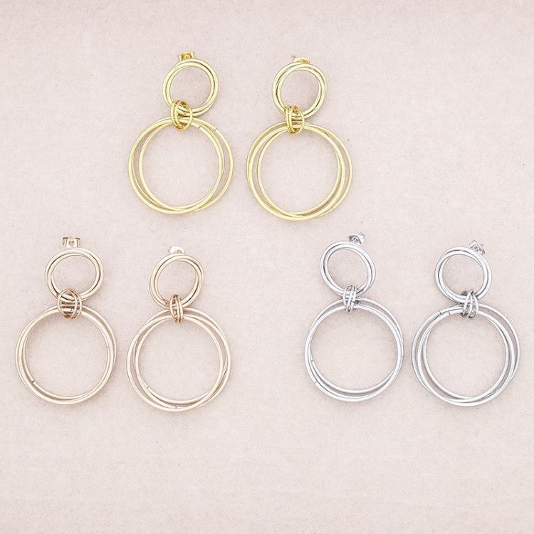 PENDIENTES ACERO MULTIANILLAS 2