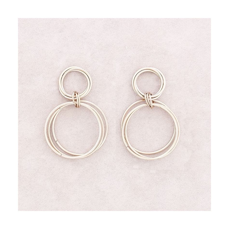 MULTI-RING STEEL EARRINGS