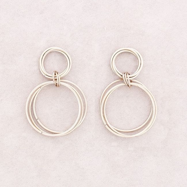 MULTI-RING STEEL EARRINGS