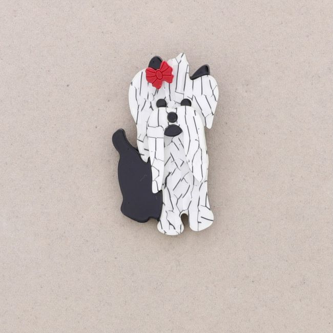 BROCHE PERRITO RESINA