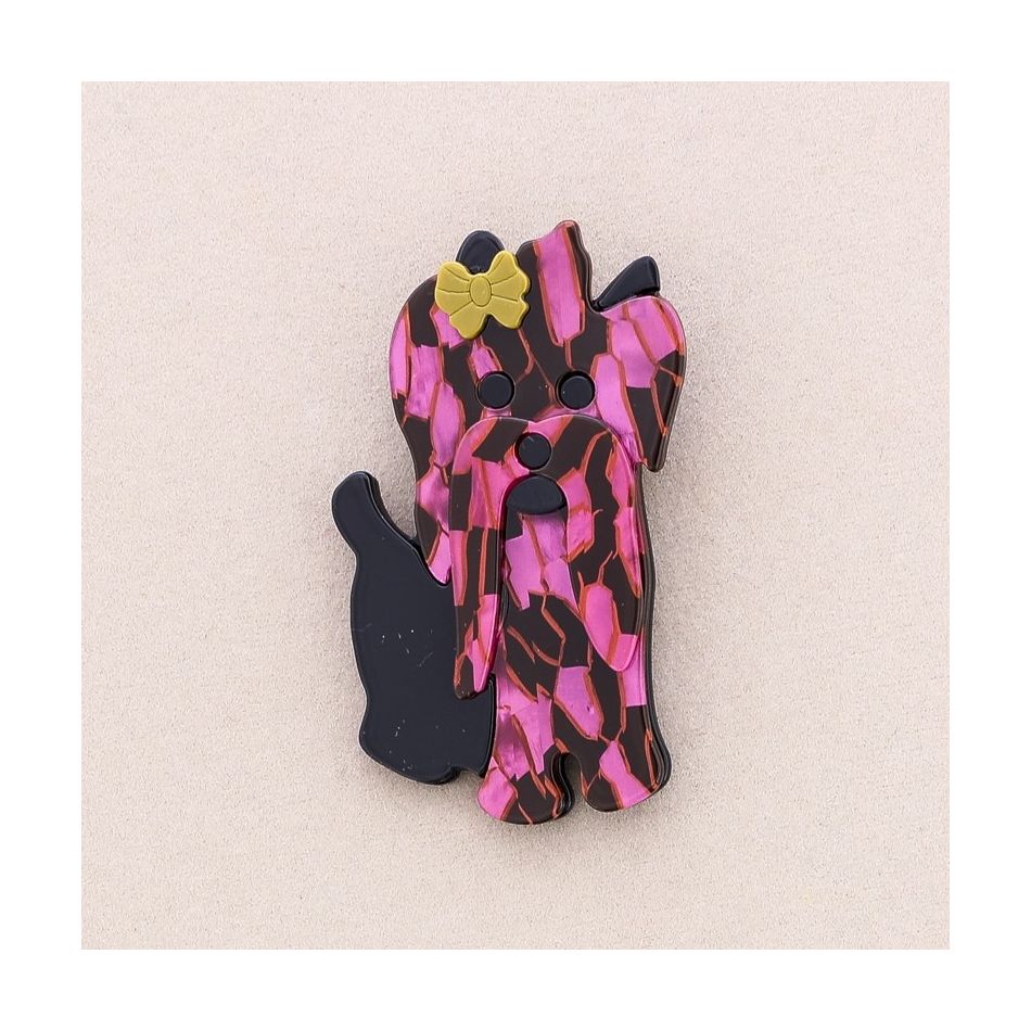 RESIN PUPPY BROOCH