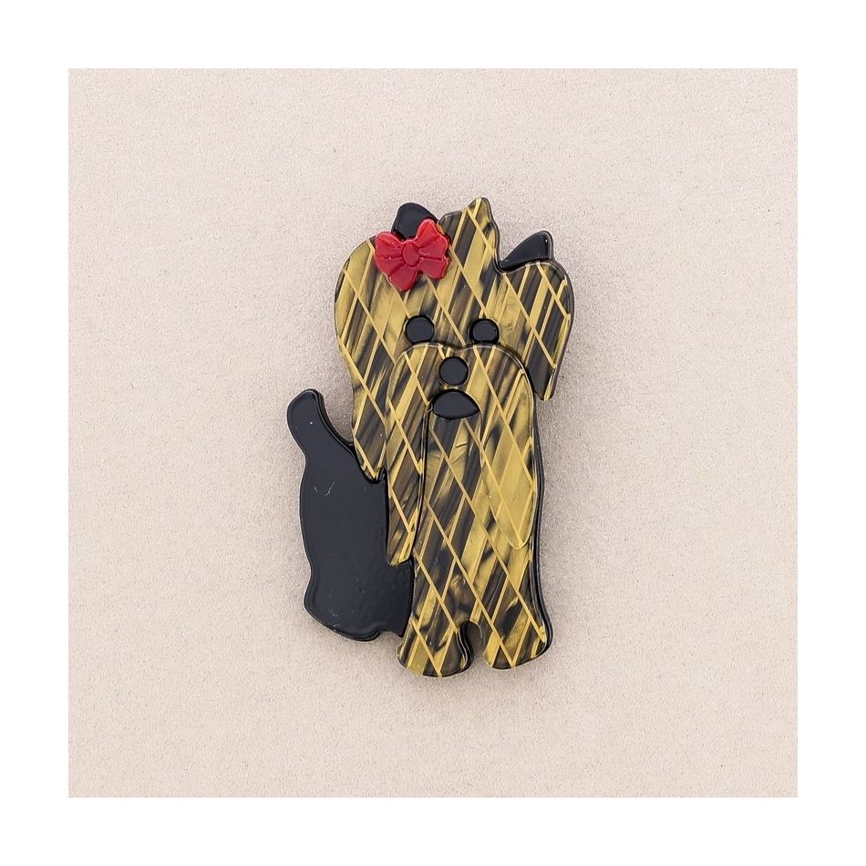 RESIN PUPPY BROOCH