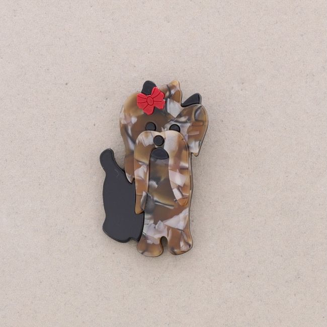 RESIN PUPPY BROOCH