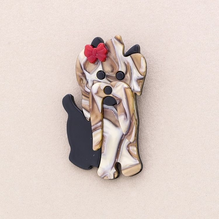RESIN PUPPY BROOCH
