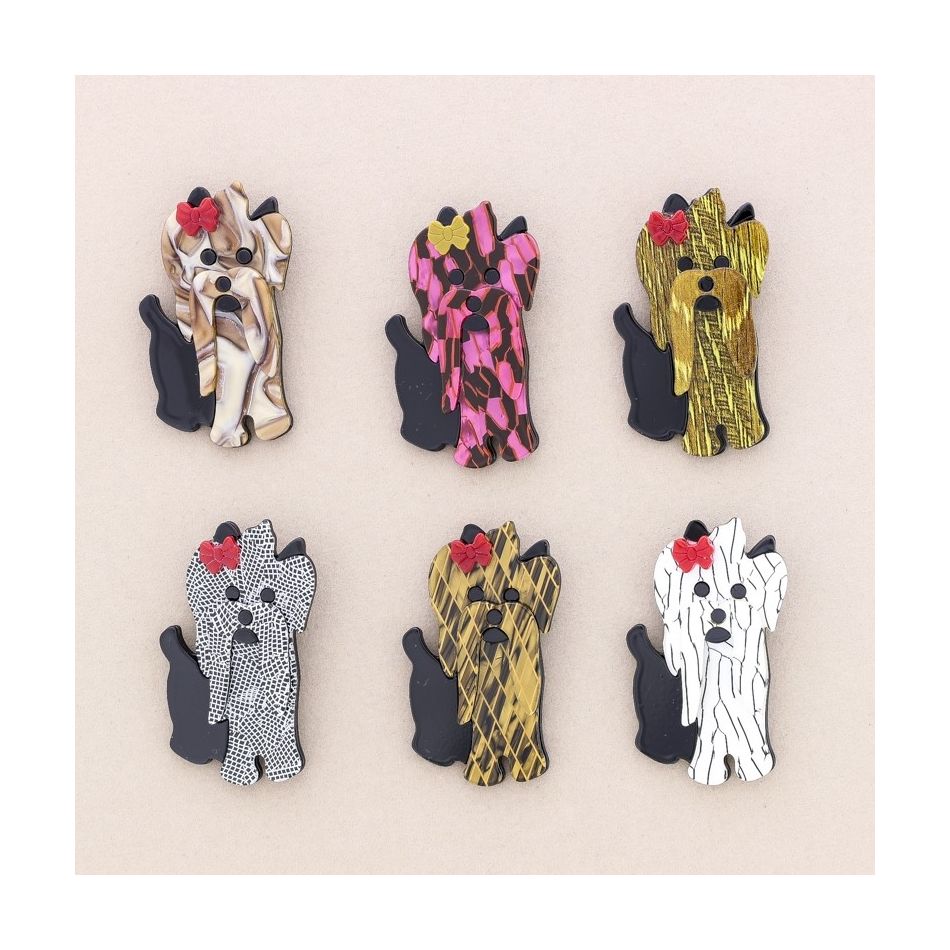 RESIN PUPPY BROOCH