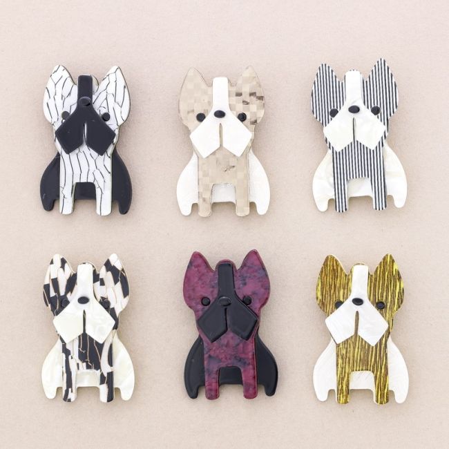 RESIN PUPPY BROOCH