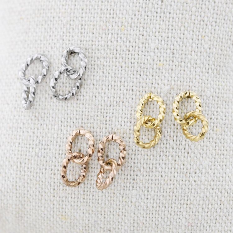 PENDIENTES ACERO DOBRE ARO MINI 2